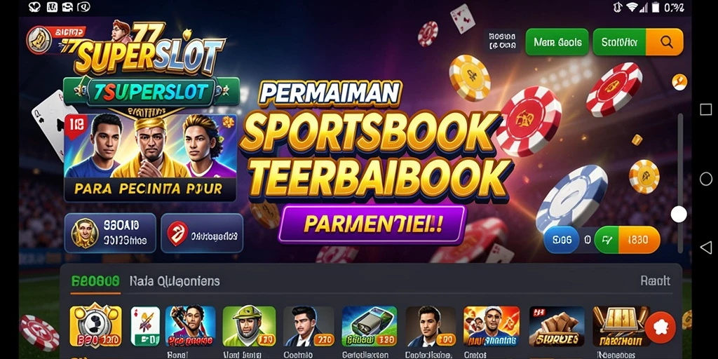Screenshot gameplay 77SUPERSLOT menampilkan antarmuka yang menarik dan interaktif.