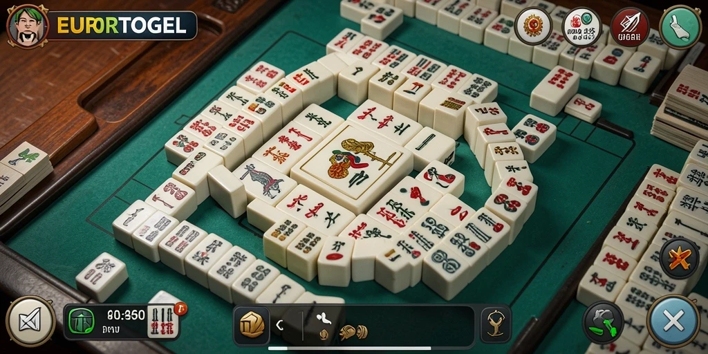 Tampilan menarik gameplay Mahjong dalam EUROTOGEL.