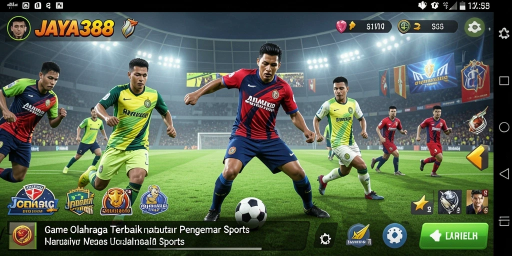 Screenshot utama JAYA388 menampilkan aksi seru dalam gameplay olahraga.