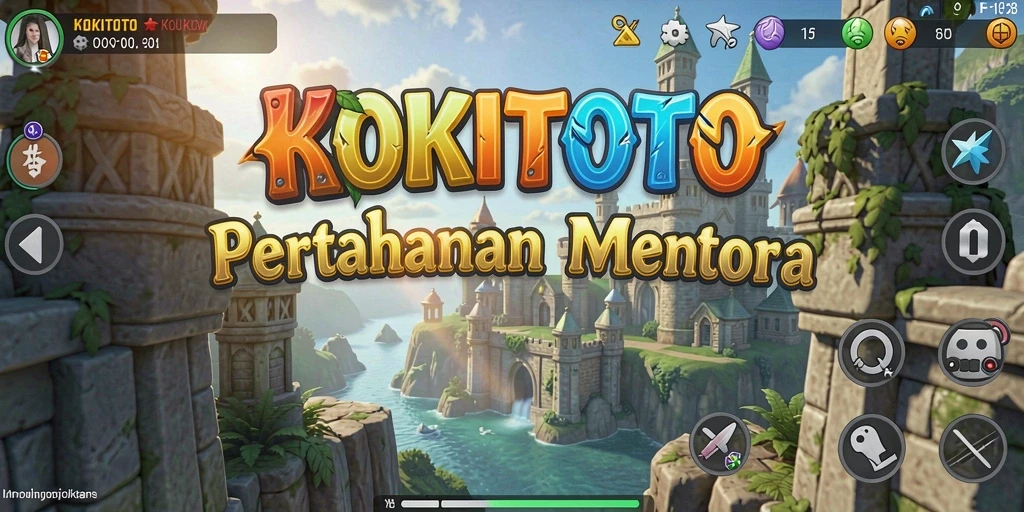 Tangkapan layar KOKITOTO menunjukkan aksi menara yang mendebarkan dalam Tower Defense.