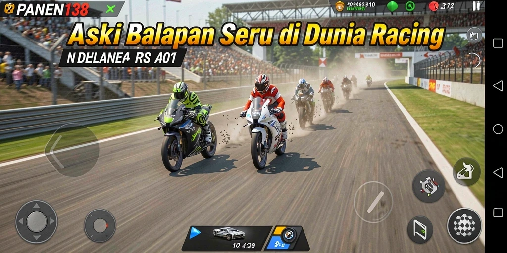 Tampilan gameplay PANEN138 dengan aksi balapan yang seru.