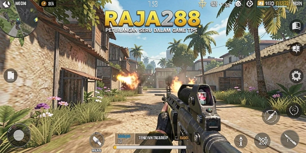 Tampilan gameplay seru dalam <strong>RAJA288</strong> dengan aksi tembak-tembakan yang menegangkan.