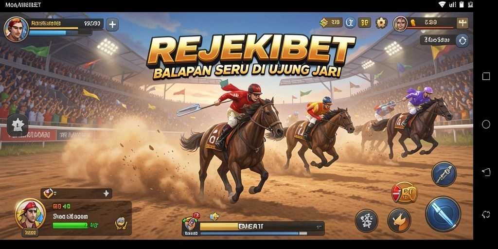 Screenshot gameplay menampilkan aksi balapan yang mendebarkan di REJEKIBET.