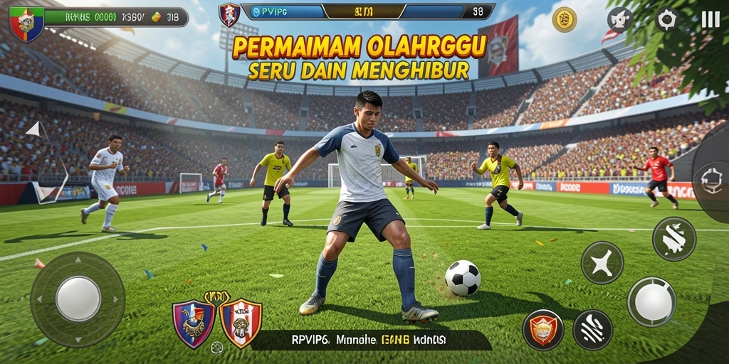 Screenshot tampilan utama gameplay RPVIP6 yang menampilkan aksi olahraga.