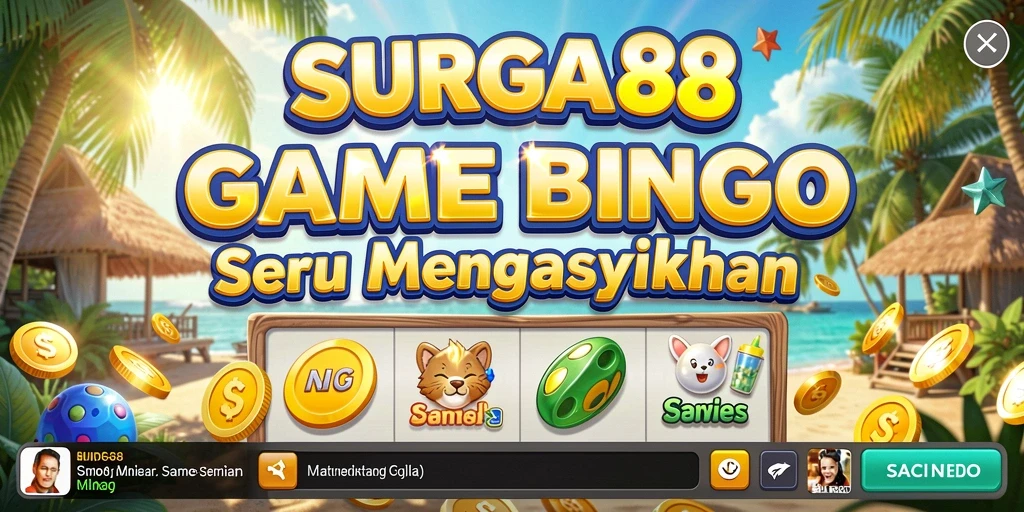 Tampilan menarik dari gameplay Bingo di SURGA88.
